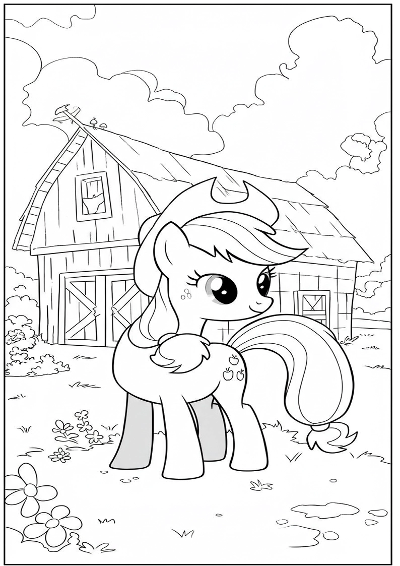 Applejack My Little Pony - Coloring Page 78