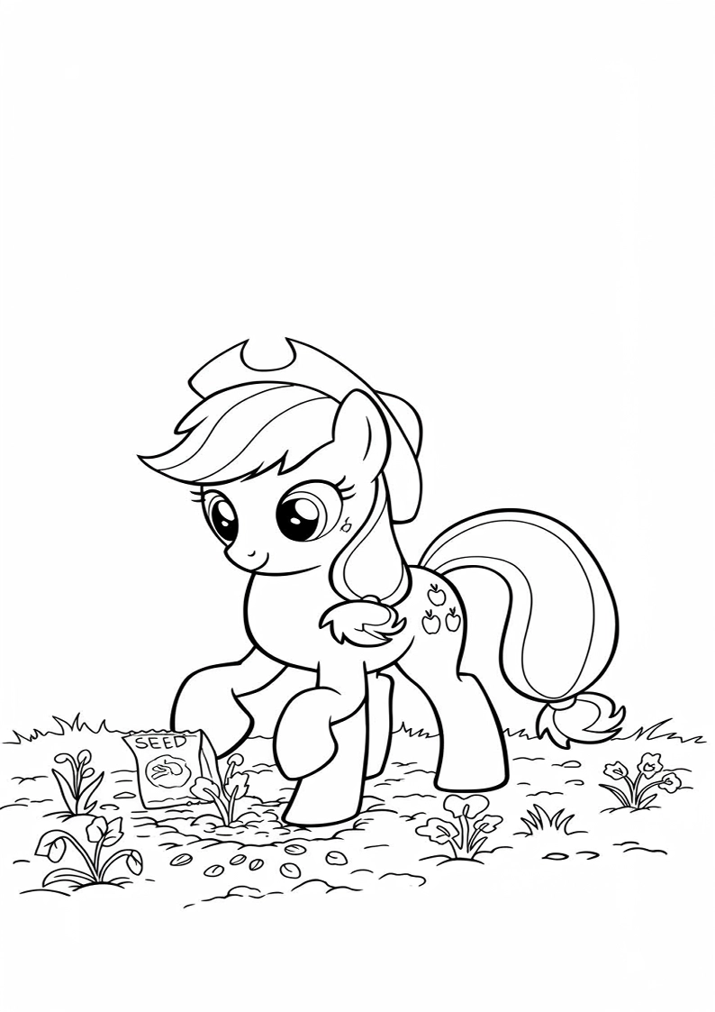 Applejack My Little Pony - Coloring Page 108