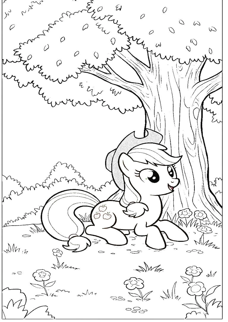 Applejack My Little Pony - Coloring Page 107