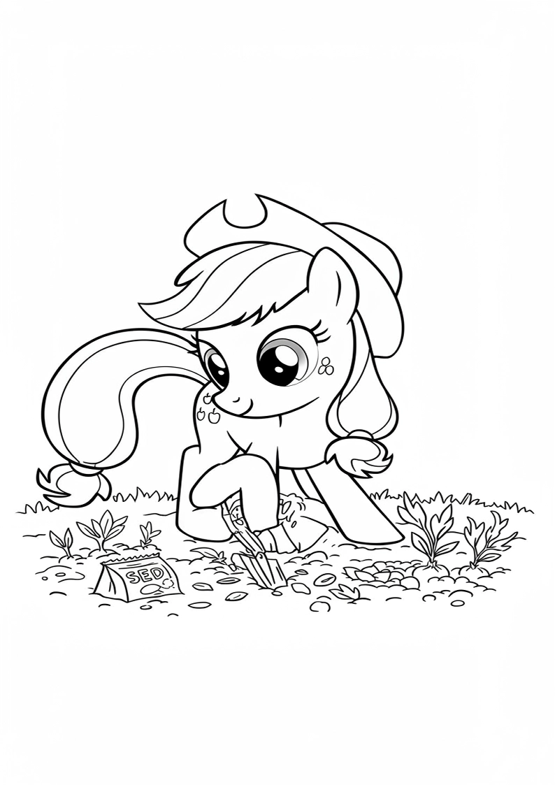 Applejack My Little Pony - Coloring Page 106