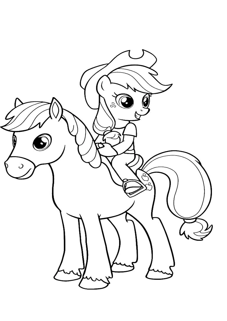 Applejack My Little Pony - Coloring Page 105