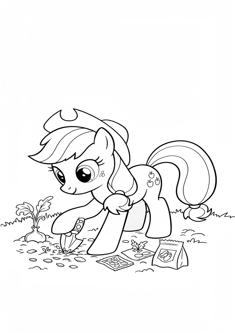 Applejack My Little Pony - Coloring Page 104