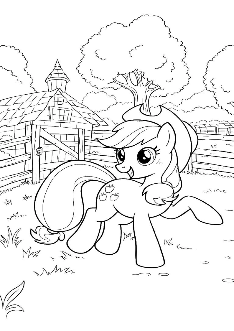 Applejack My Little Pony - Coloring Page 101