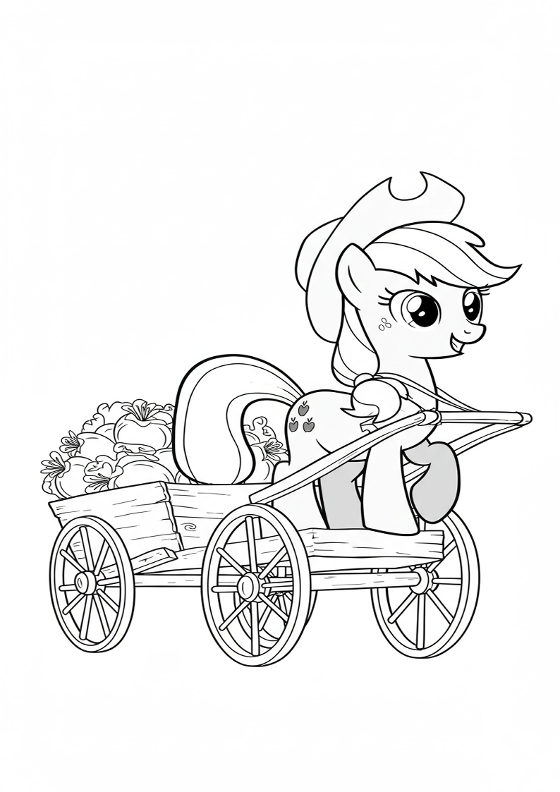 Applejack My Little Pony - Coloring Page 100