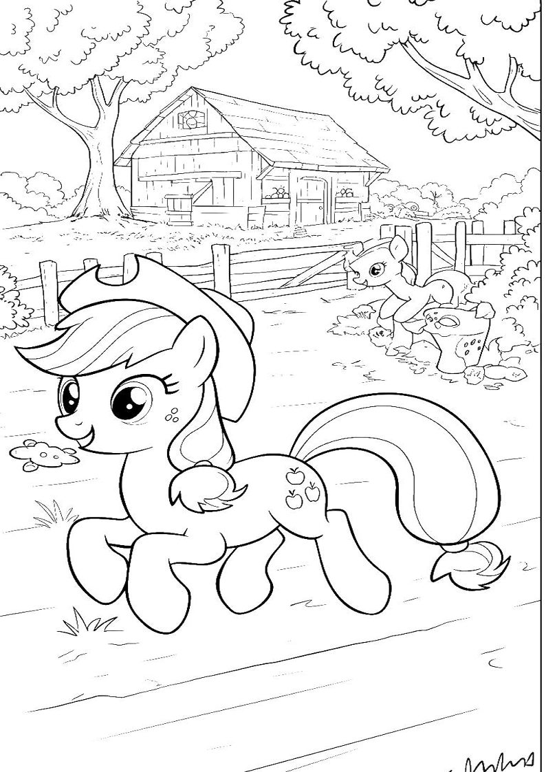 Applejack My Little Pony - Coloring Page 99