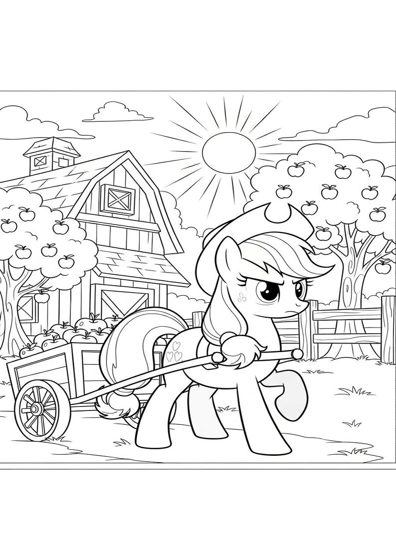 Applejack My Little Pony - Coloring Page 77