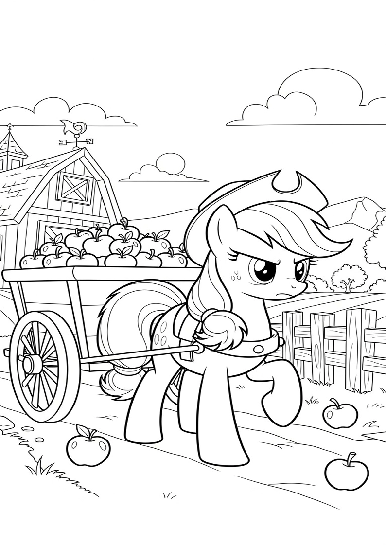 Applejack My Little Pony - Coloring Page 76
