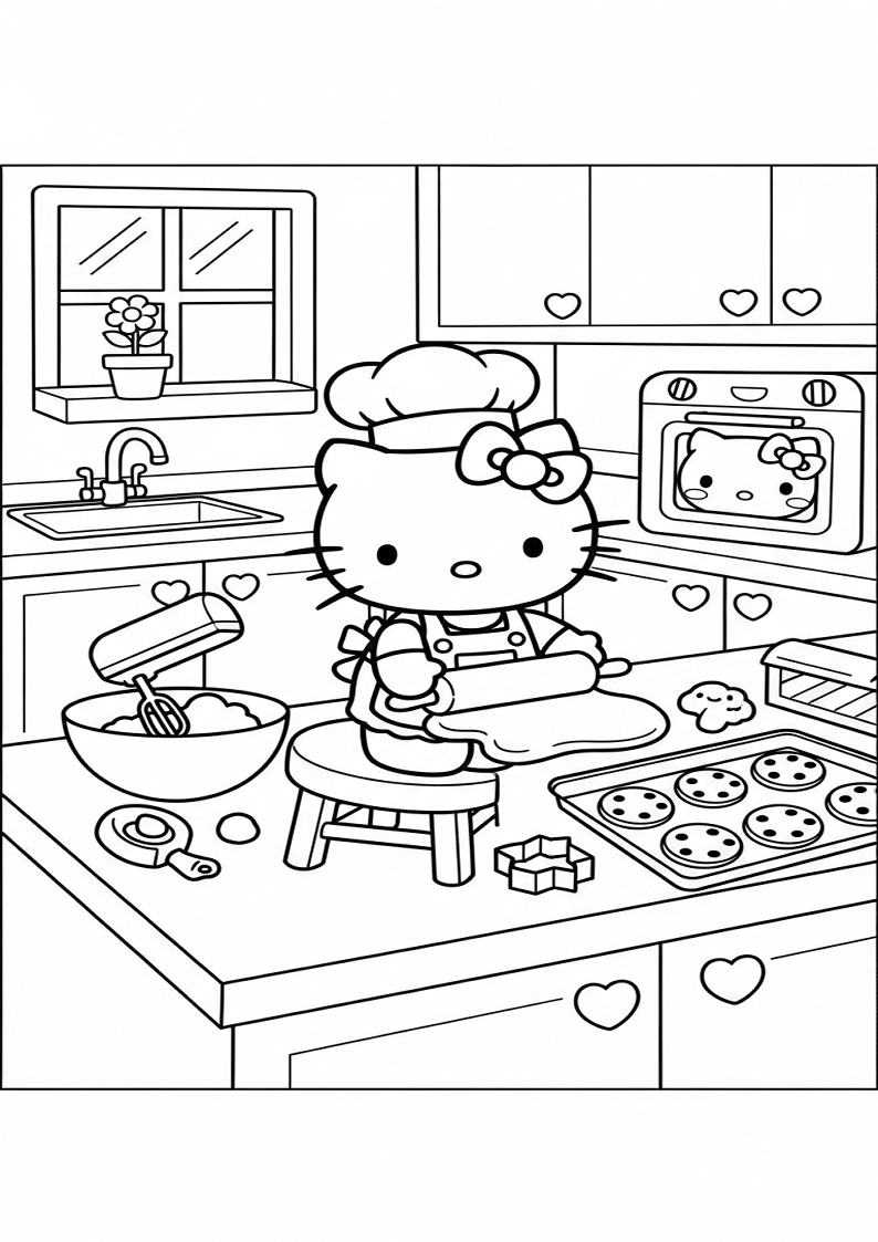 Hello Kitty - Coloring Page 276
