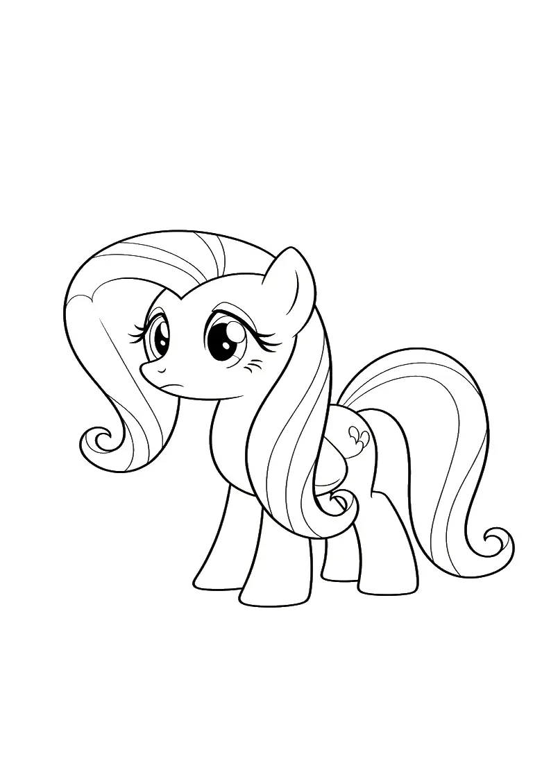 Fluttershy My Little Pony Coloring Pages 10