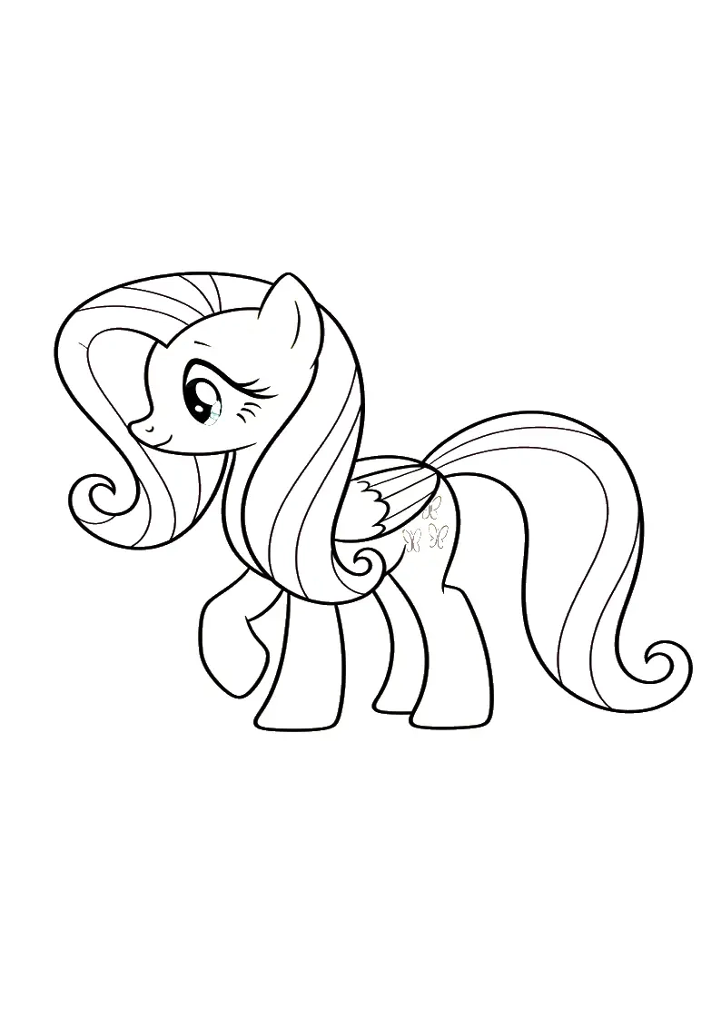 Fluttershy My Little Pony Coloring Pages 11