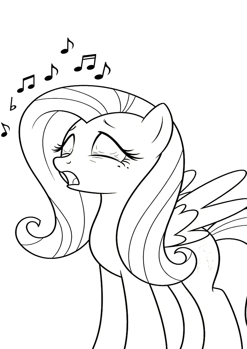 Fluttershy My Little Pony Coloring Pages 2