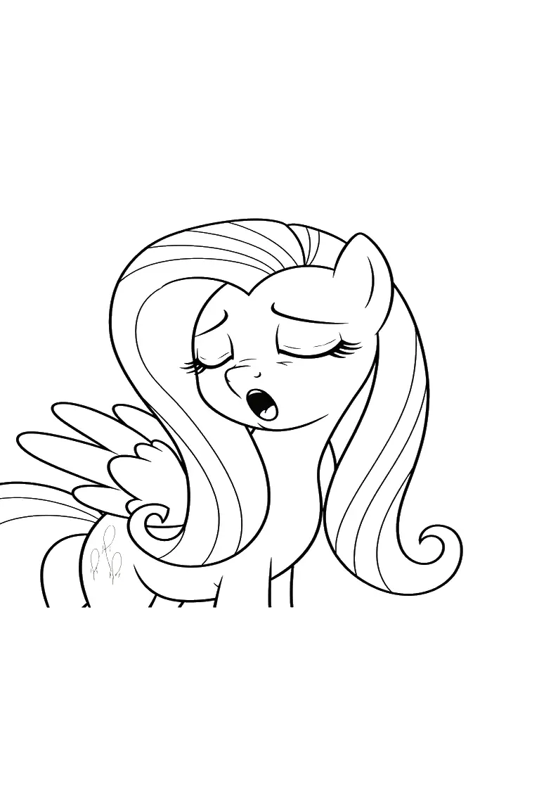 Fluttershy My Little Pony Coloring Pages 3