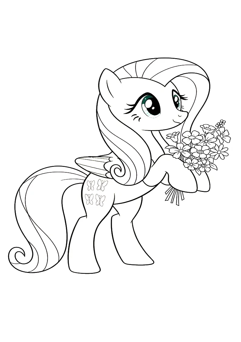 Fluttershy My Little Pony Coloring Pages 5