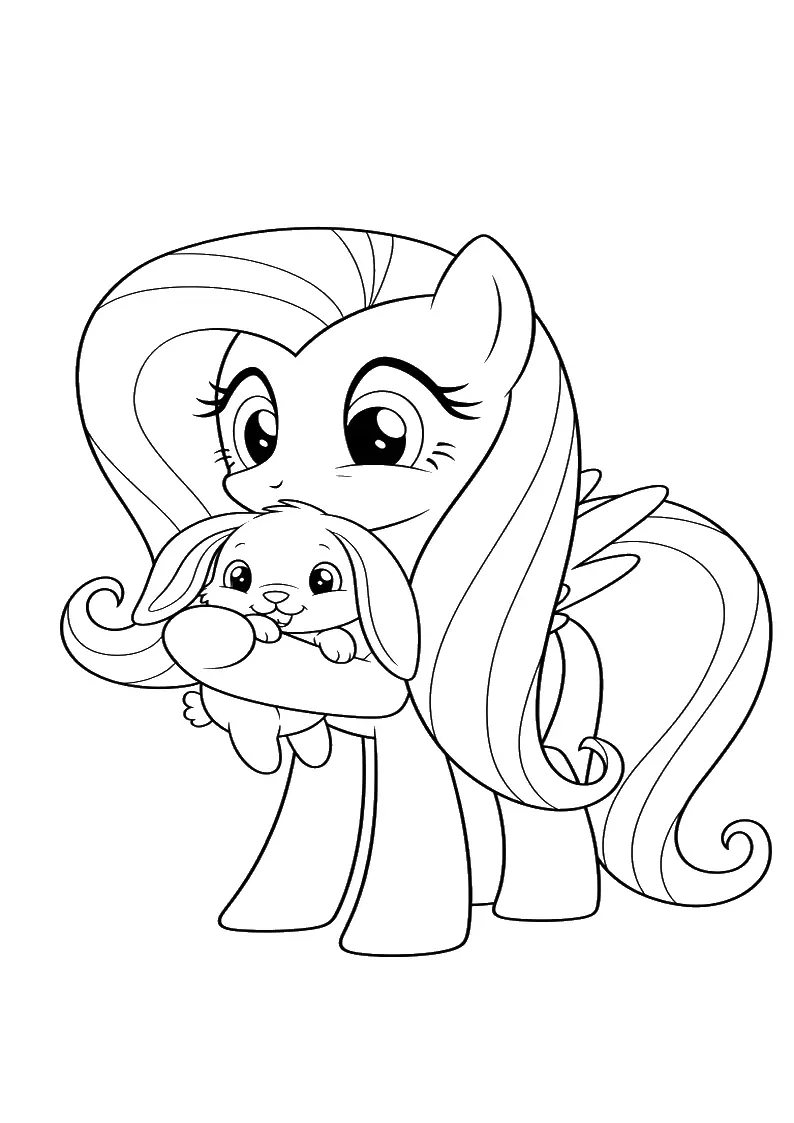 Fluttershy My Little Pony Coloring Sheet 46