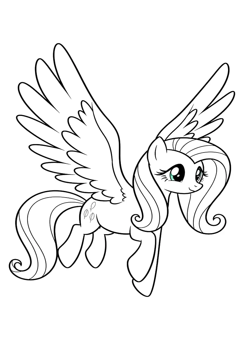 Fluttershy My Little Pony Coloring Sheet 50