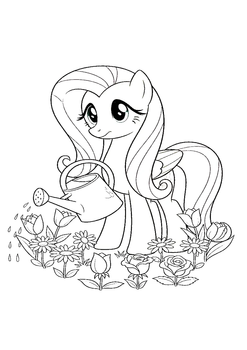 Fluttershy My Little Pony Coloring Sheet 52