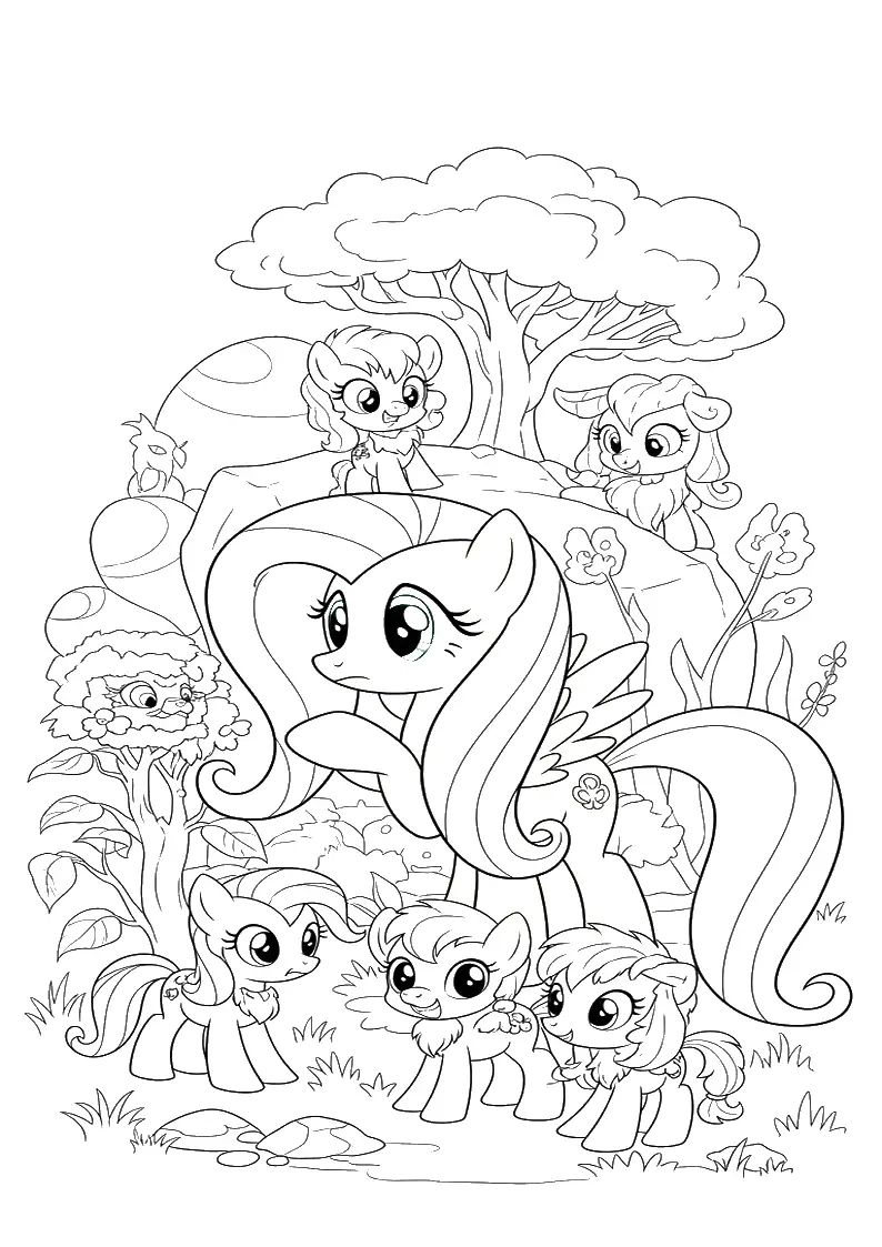 Fluttershy My Little Pony Colouring Pages 23