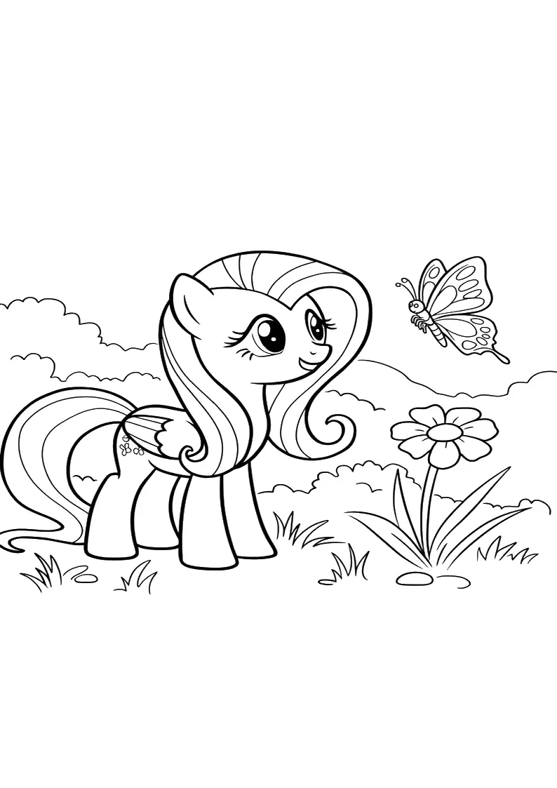 Fluttershy My Little Pony Colouring Pages 26