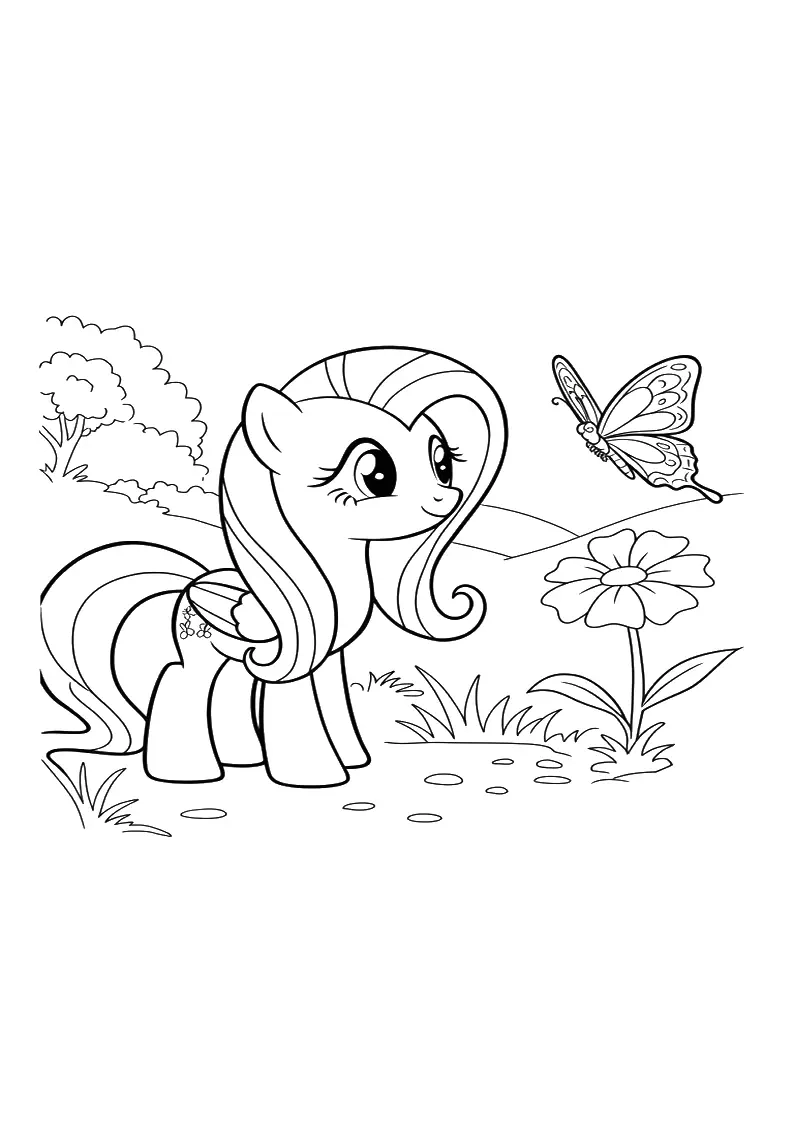 Fluttershy My Little Pony Colouring Pages 27