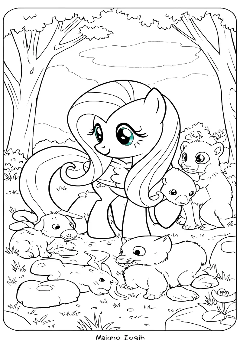 Fluttershy My Little Pony Colouring Pages 28