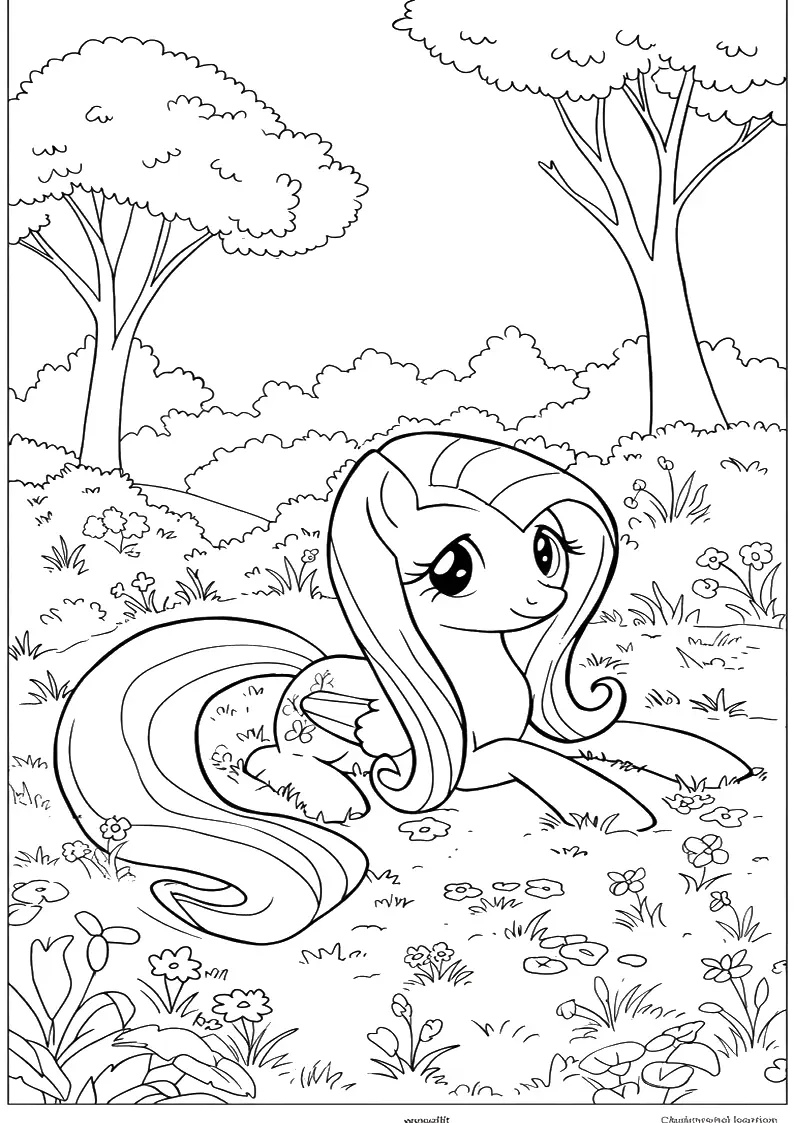 Fluttershy My Little Pony Colouring Pages 29
