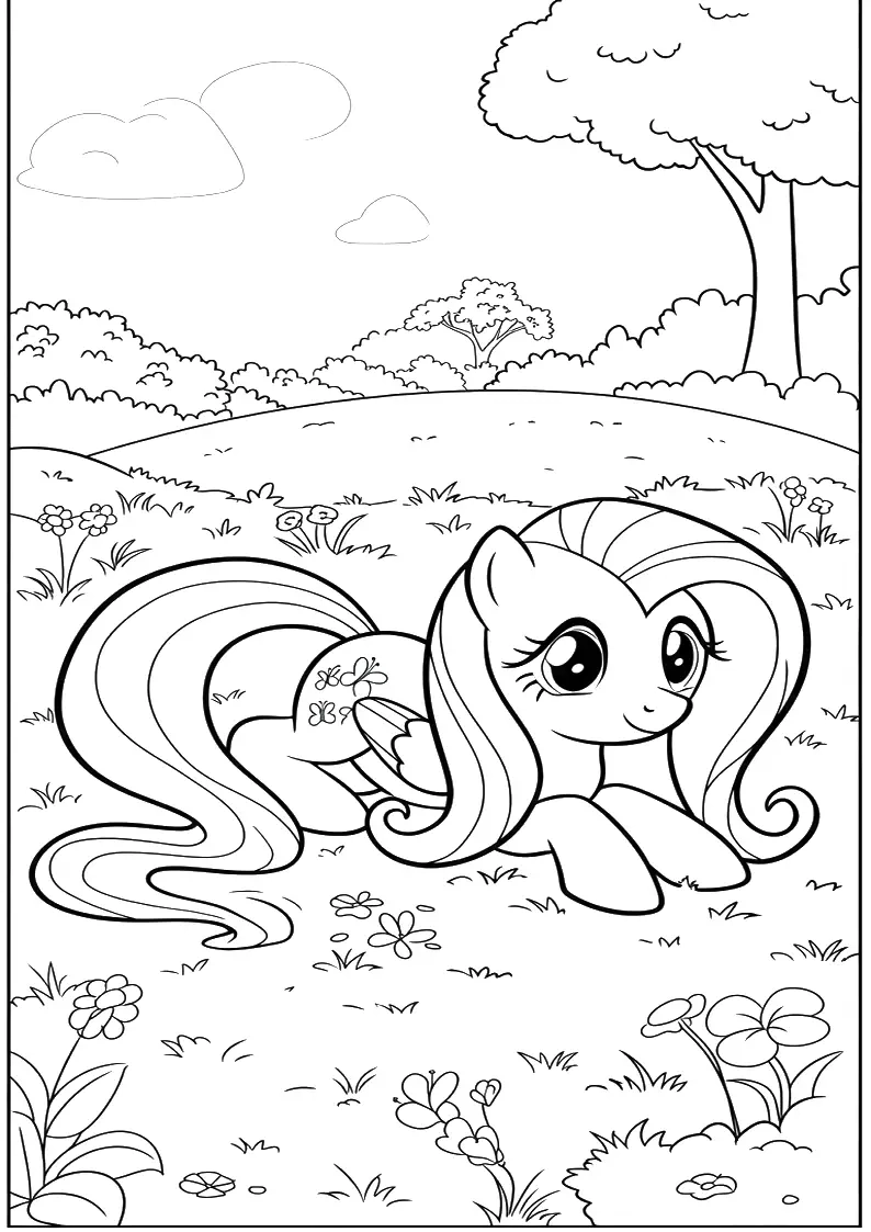 Fluttershy My Little Pony Colouring Pages 30