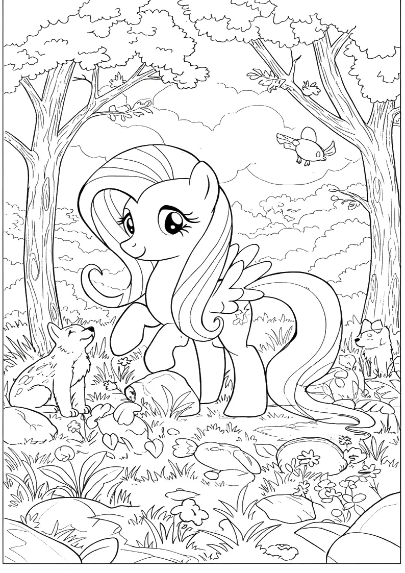 Fluttershy My Little Pony Colouring Pages 32