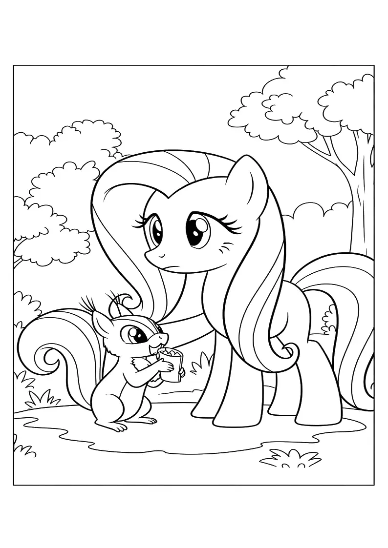 Fluttershy My Little Pony Picture Coloring Pages 67