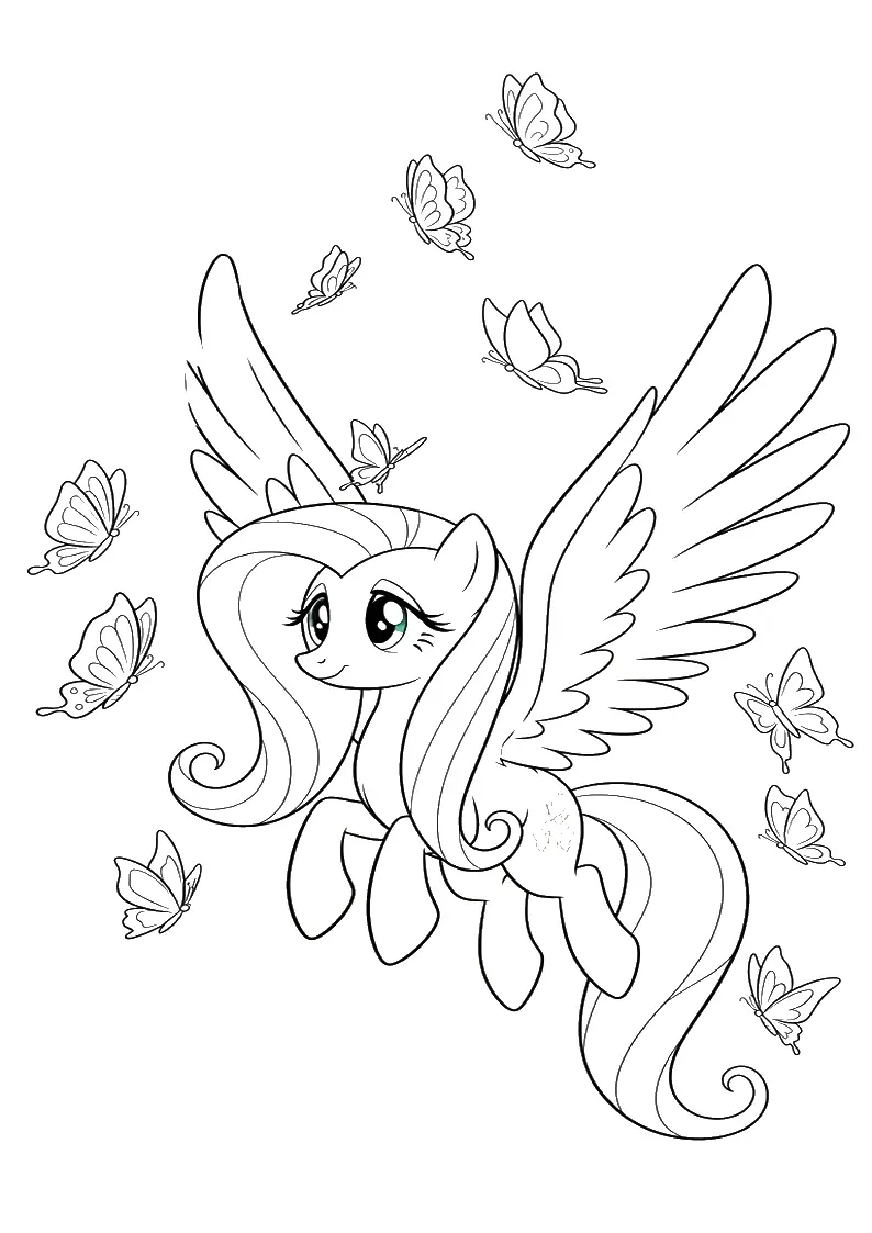 Fluttershy My Little Pony Picture Coloring Pages 69