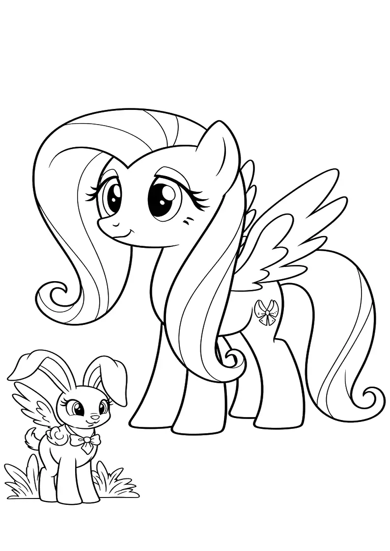 Fluttershy My Little Pony Picture Coloring Pages 80
