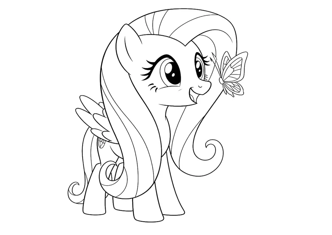 Free Coloring Pages 9 Fluttershy My Little Pony3942