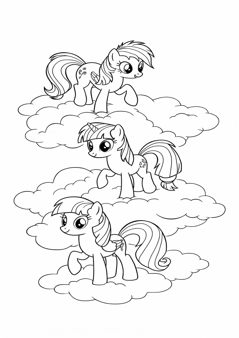 Free Printable Mane Six Coloring Pages 147