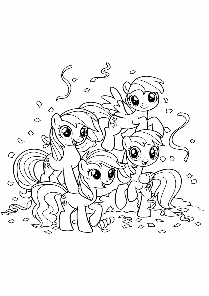 Free Printable Mane Six Coloring Pages 151