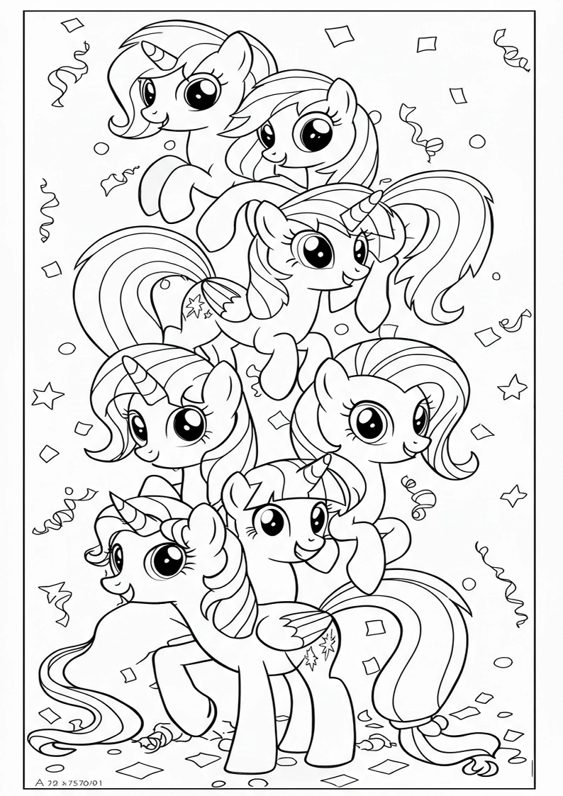 Free Printable Mane Six Coloring Pages 152