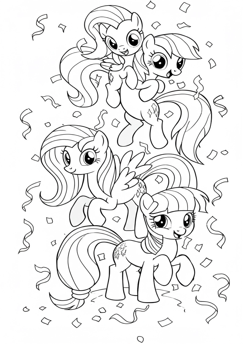 Free Printable Mane Six Coloring Pages 154