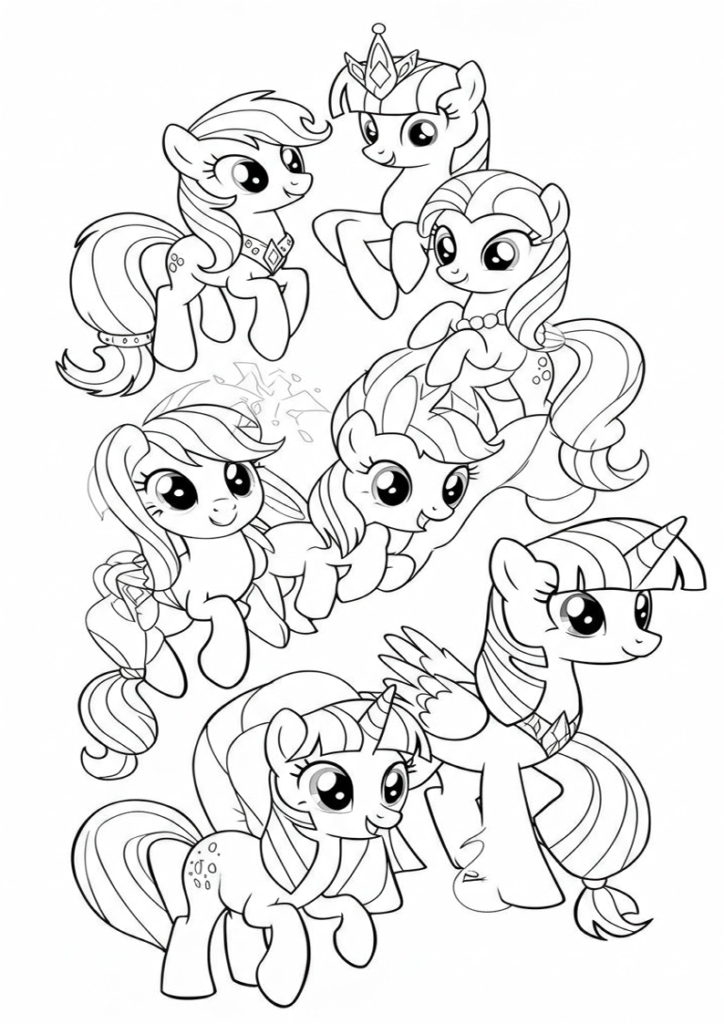 Free Printable Mane Six Coloring Pages 156