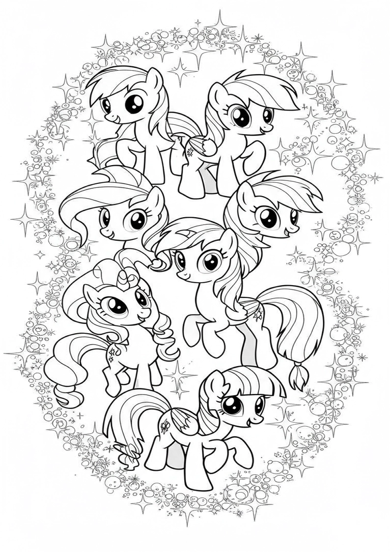 Free Printable Mane Six Coloring Pages 159