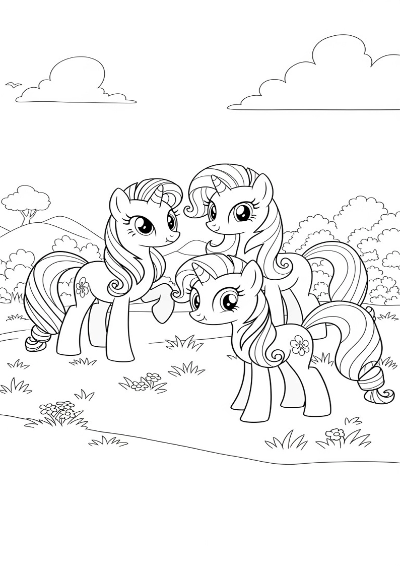 Free Printable Mane Six Coloring Pages 165