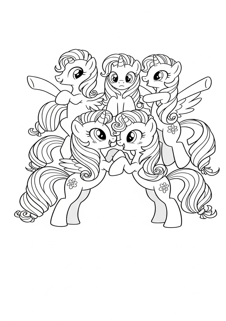 Free Printable Mane Six Coloring Pages 170