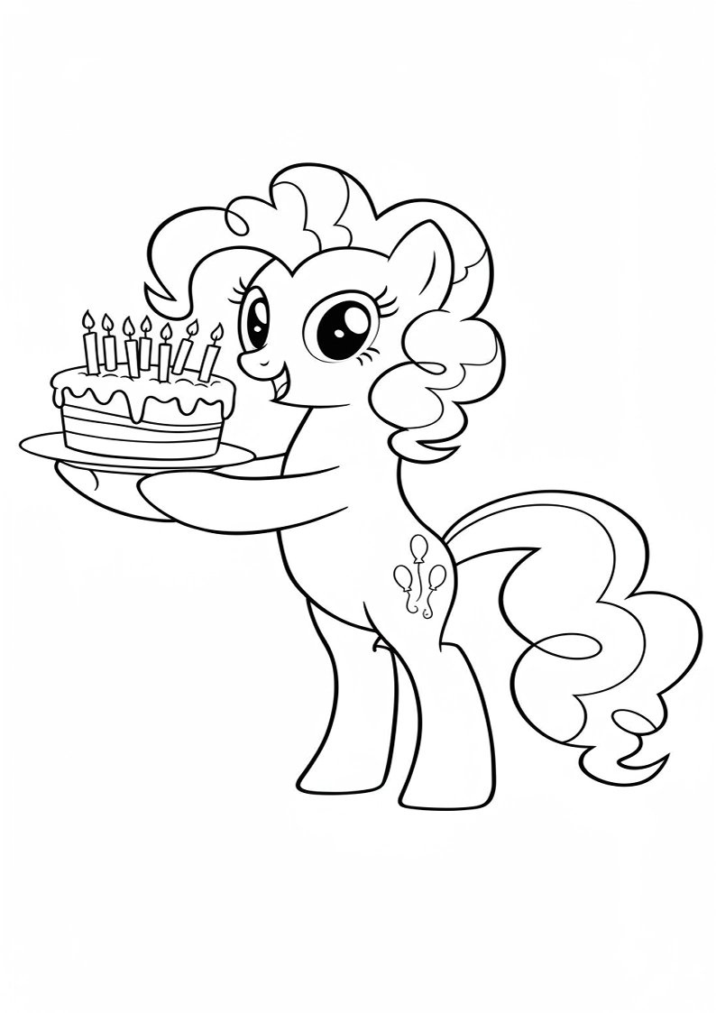 Free Printable Pinkie Pie My Little Pony Coloring Pages 191