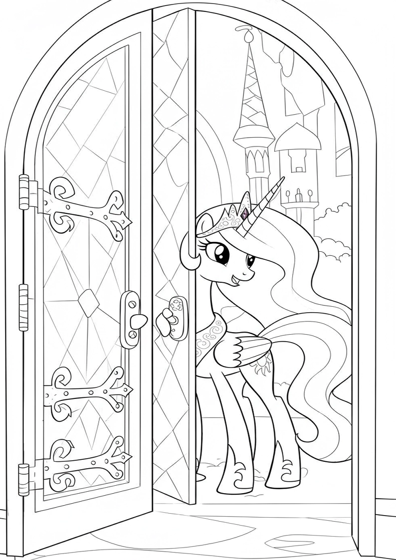 Free Printable Princess Celestia My Little Pony Coloring Pages 182