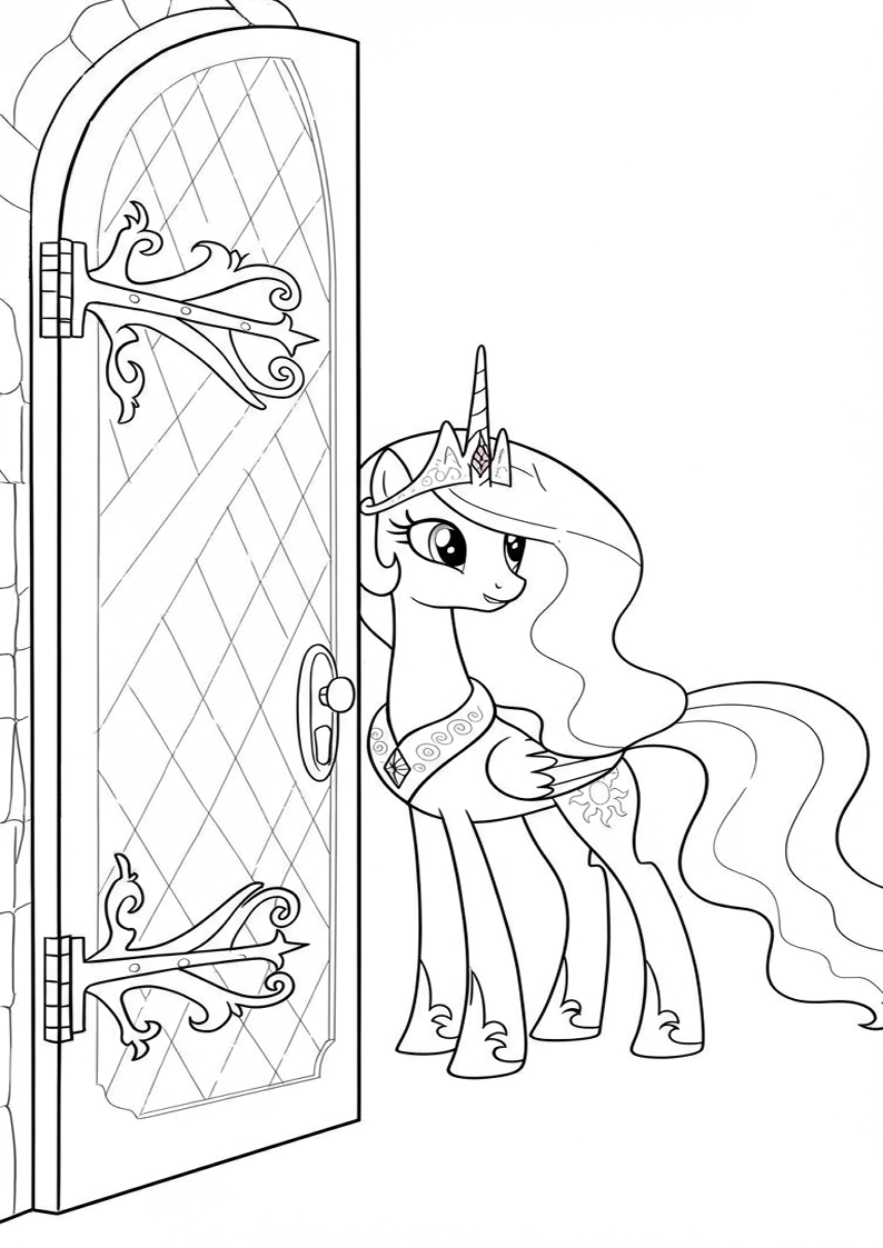 Free Printable Princess Celestia My Little Pony Coloring Pages 183