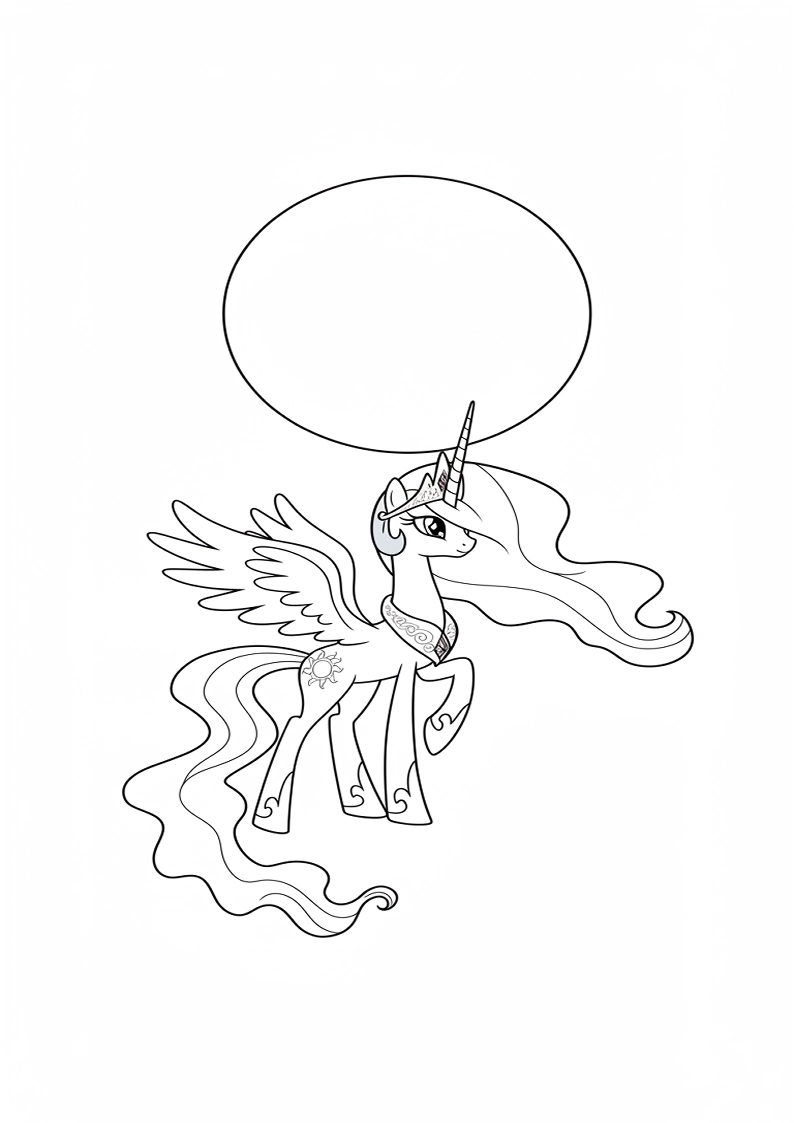Free Printable Princess Celestia My Little Pony Coloring Pages 184