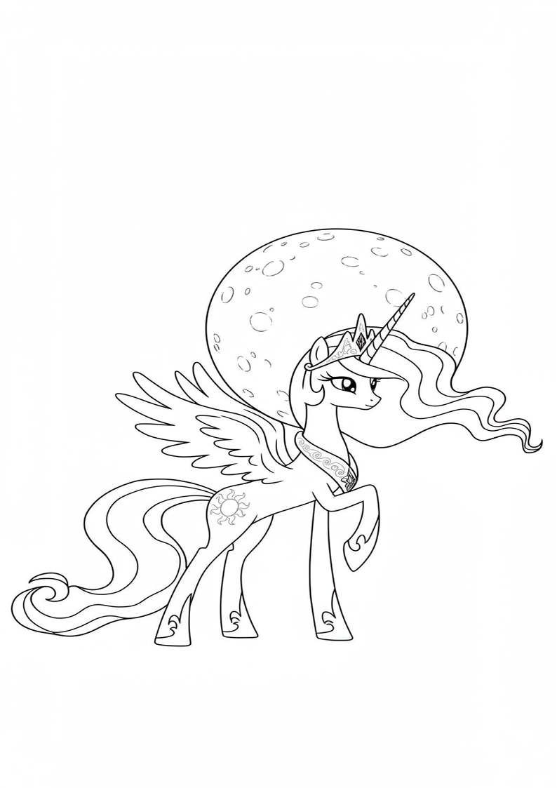 Free Printable Princess Celestia My Little Pony Coloring Pages 185