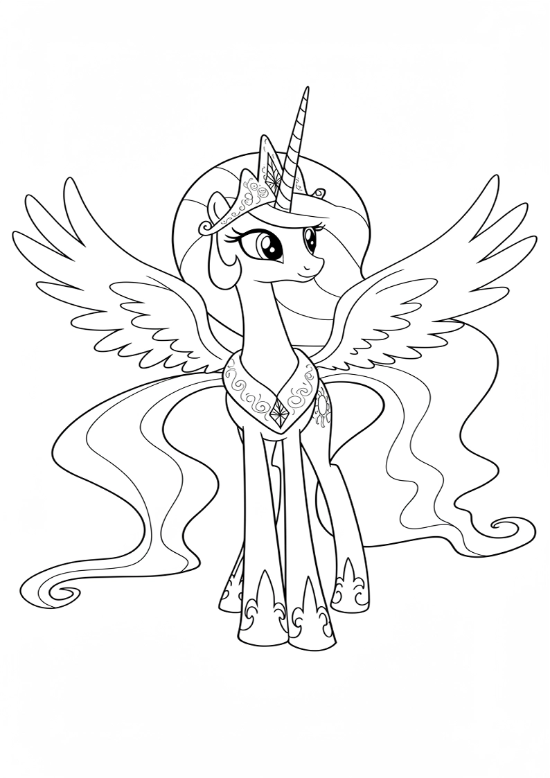 Free Printable Princess Celestia My Little Pony Coloring Pages 187