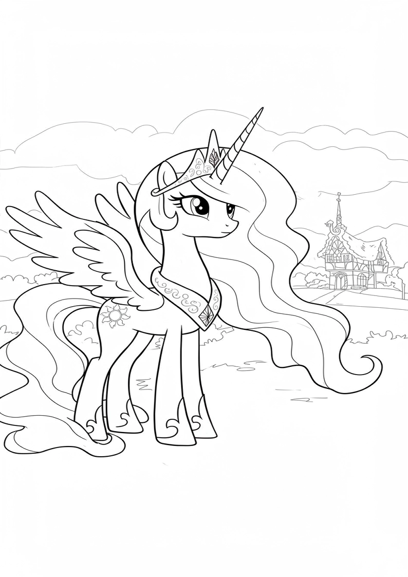 Free Printable Princess Celestia My Little Pony Coloring Pages 188