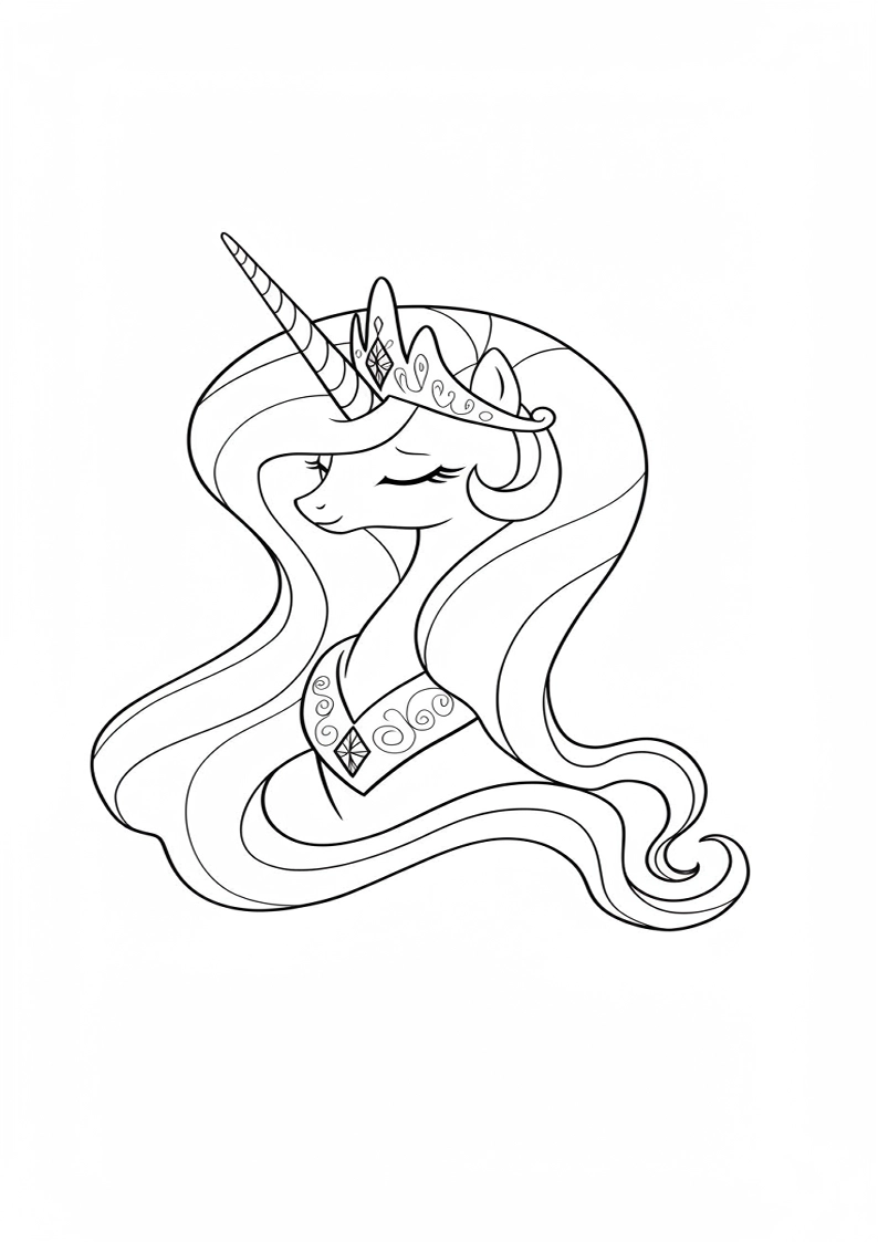 Free Printable Princess Celestia My Little Pony Coloring Pages 196