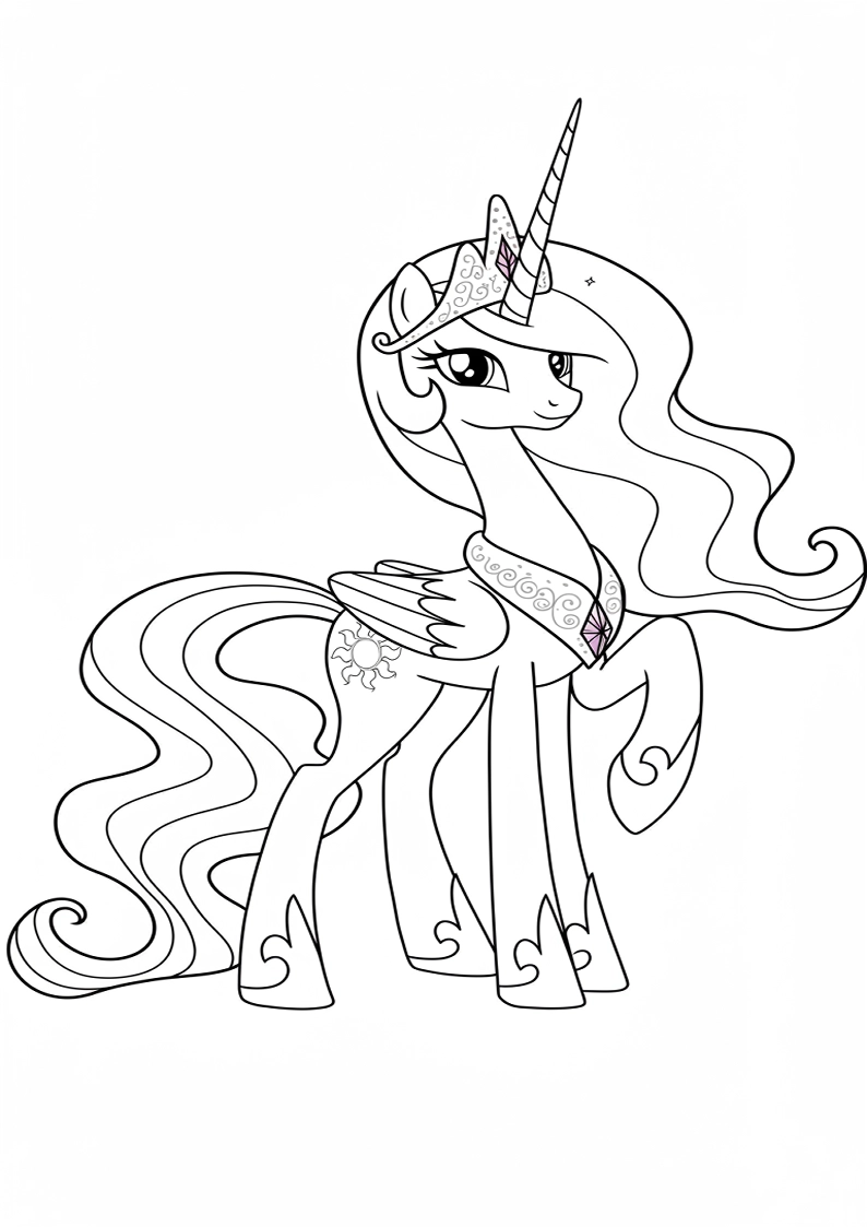 Free Printable Princess Celestia My Little Pony Coloring Pages 205