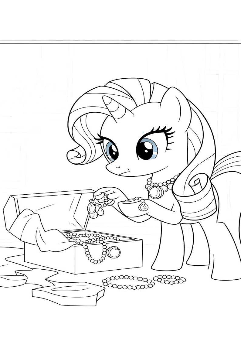 Free Printable Rarity My Little Pony Coloring Pages 100