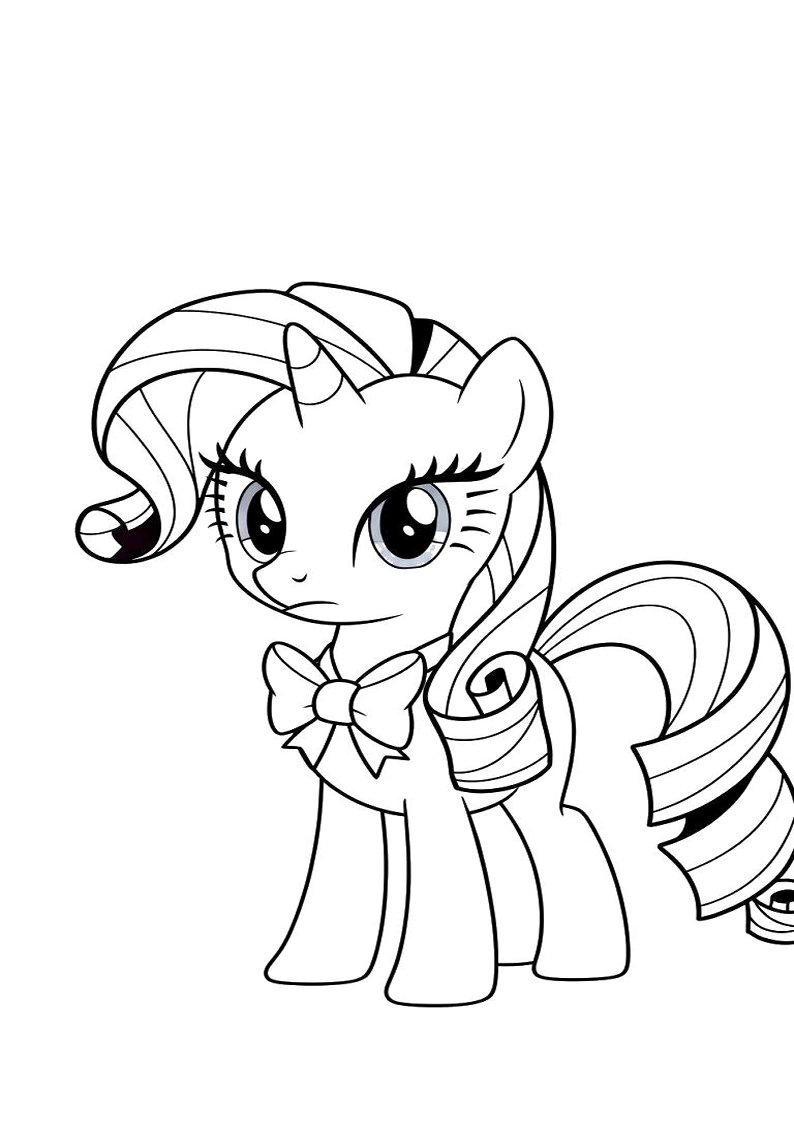 Free Printable Rarity My Little Pony Coloring Pages 87